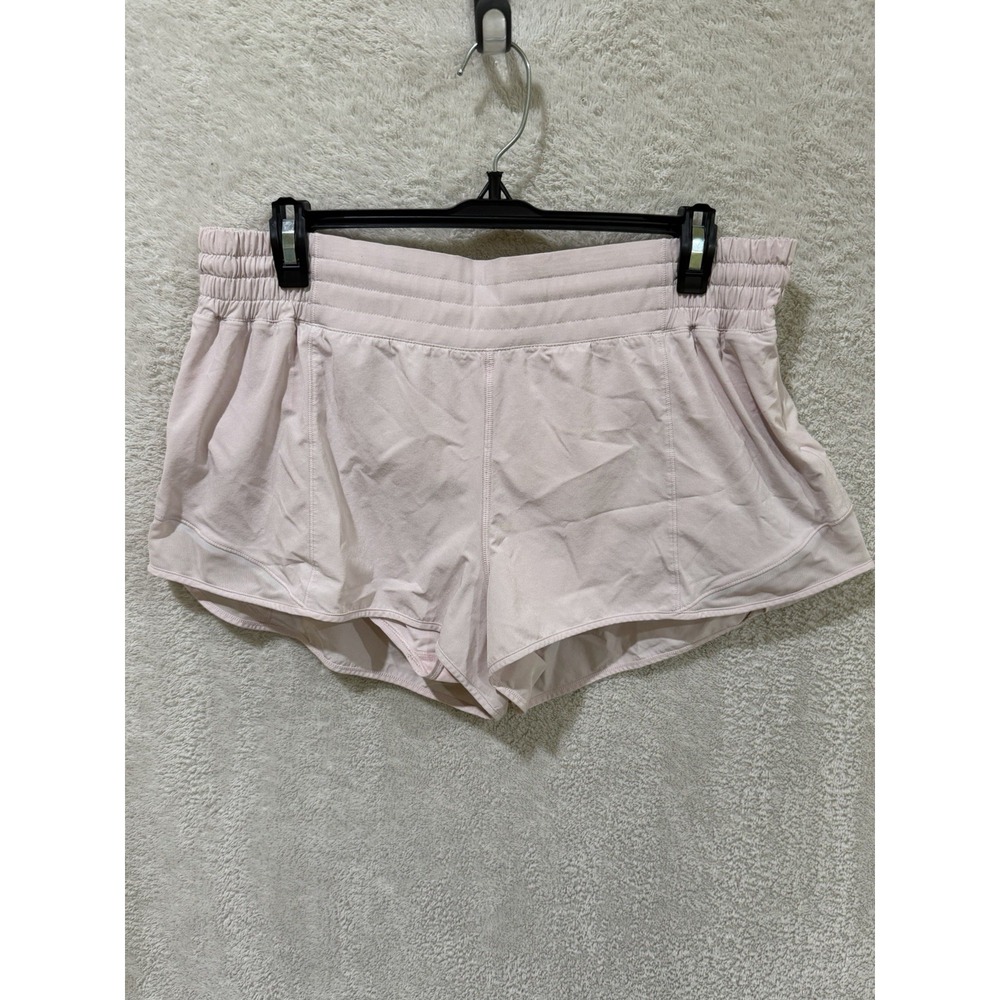 Lululemon Hotty Hot High Rise Lined short 2.5" Light Pink Size 14 W7AYYR